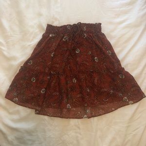 NWOT Francescas Miami Boho Burnt Orange Skirt Med